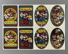 Vintage Super Mario Bros. Nintendo 1990 Stickers Sticker Sheet