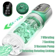 Male Masturbaters Automatic HandsFree Rotating Cup Thrusting Stroker Men Sex Toy