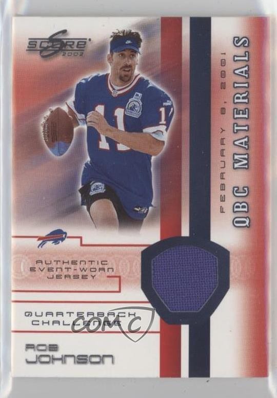 2002 Score QBC Materials Rob Johnson #5 k5i