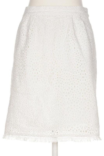 Women Hallhuber Skirt White Cotton 38 / M / 46