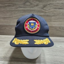 Coast Guard Patch Flags Blue Snapback Cap Hat Made in USA Navy Brig Long Beach