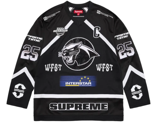 Taille Large Maillot de Hockey Supreme Strass Noir SS25 CONFIRMÉ ✅