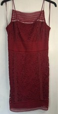 Topshop Red Lace Bodycon Dress – UK 14
