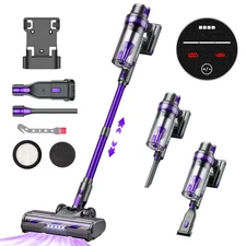 Cordless Vacuum Cleaner - 250W 30Kpa Powerful Stick Vacuum, 90000 RMP Motor, ...