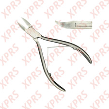 Set of 5 Nail Nipper, 6", Concave Jaws, Double Spring, Plain Handle, Premium