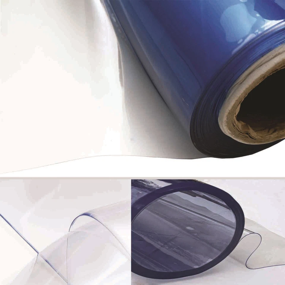 Clear PVC Vinyl Sheeting – Waterproof Oilcloth Table Protector Covering 0.15m - Image 2 of 2