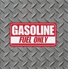 1x Gasoline Gas Fuel Only Sticker Door Decal Truck Label Tank Vinyl Safety 6