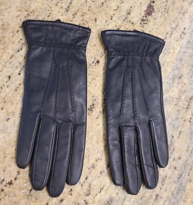 Vintage Jaclyn Smith Women's Size L Black Soft Leather Gloves Thinsulate 40G