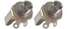 (2 PACK) SWITCHCRAFT 12B 1/4" TRS / Stereo Panel Mount Jack - Open Circuit