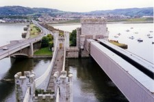 Photo 6x4 Conwy bridges from the castle  c1993
