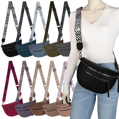 Bauchtasche Umhängetasche Crossbody-Bag Hüfttasche Kunstleder Italy-Design