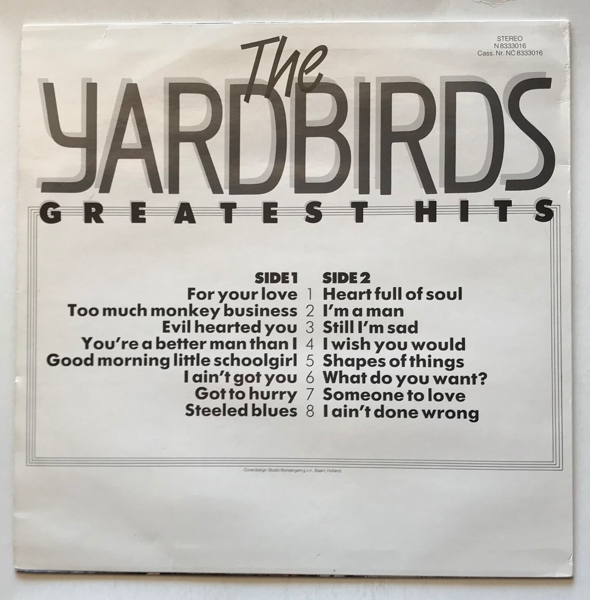 The Yardbirds - Greatest Hits - Vinyl Record LP - Holland Import