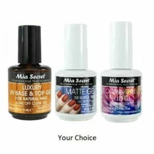 MIA SECRET TOP COAT UV Gel GELUX, BLOOMING gel UV-LED, LUXURY UV BASE & top gel