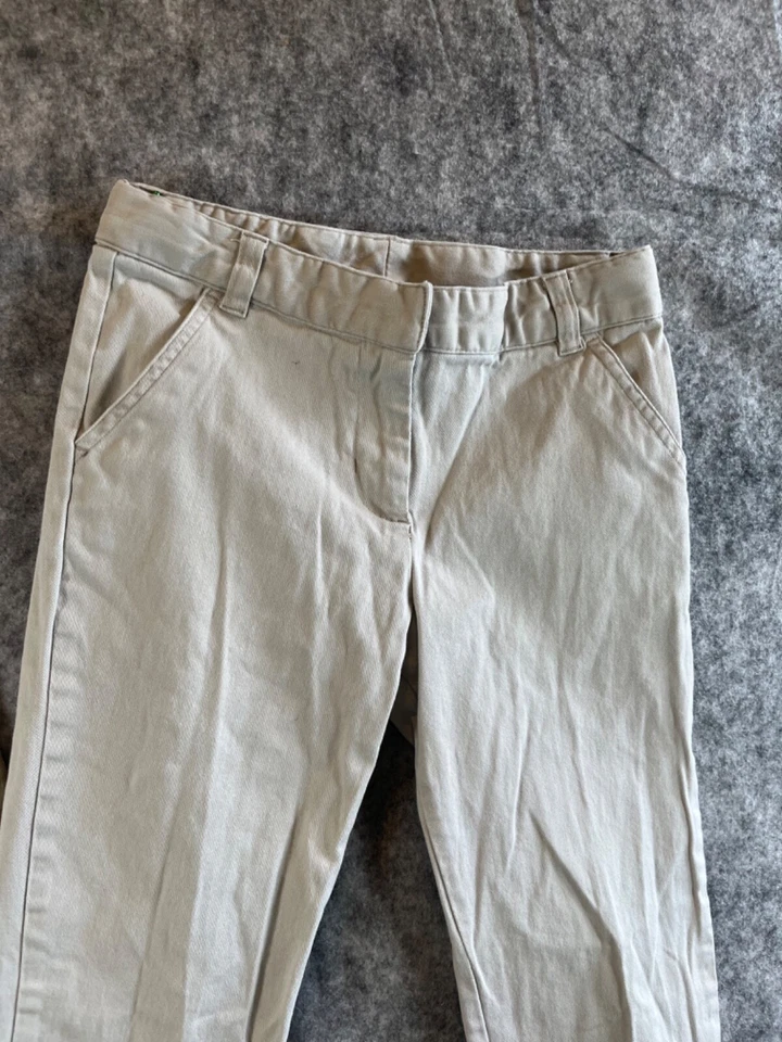 2 Pair-Boys George & Crazy Sz 10 khaki flat front adjust waist uniform pants - Image 4 of 4