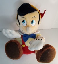 Vintage Disneyland Walt Disney World Pinocchio 11" Plush Stuffed Toy, Sitting