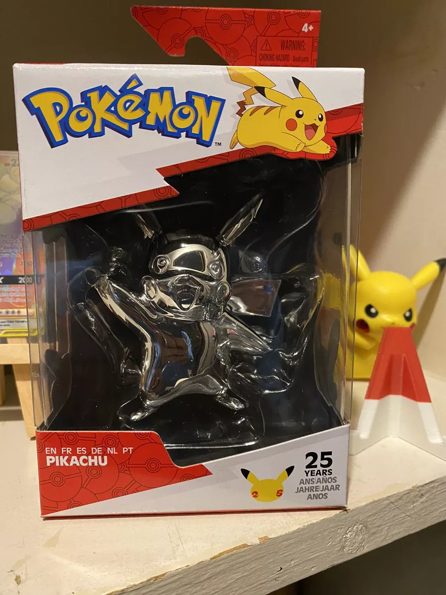 Pokemon Pikachu 3 Silver Figures 