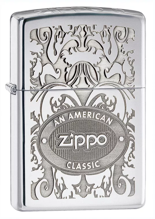 Zippo American Classic Windproof Lighter With Crown Stamp, 24751, New In Box