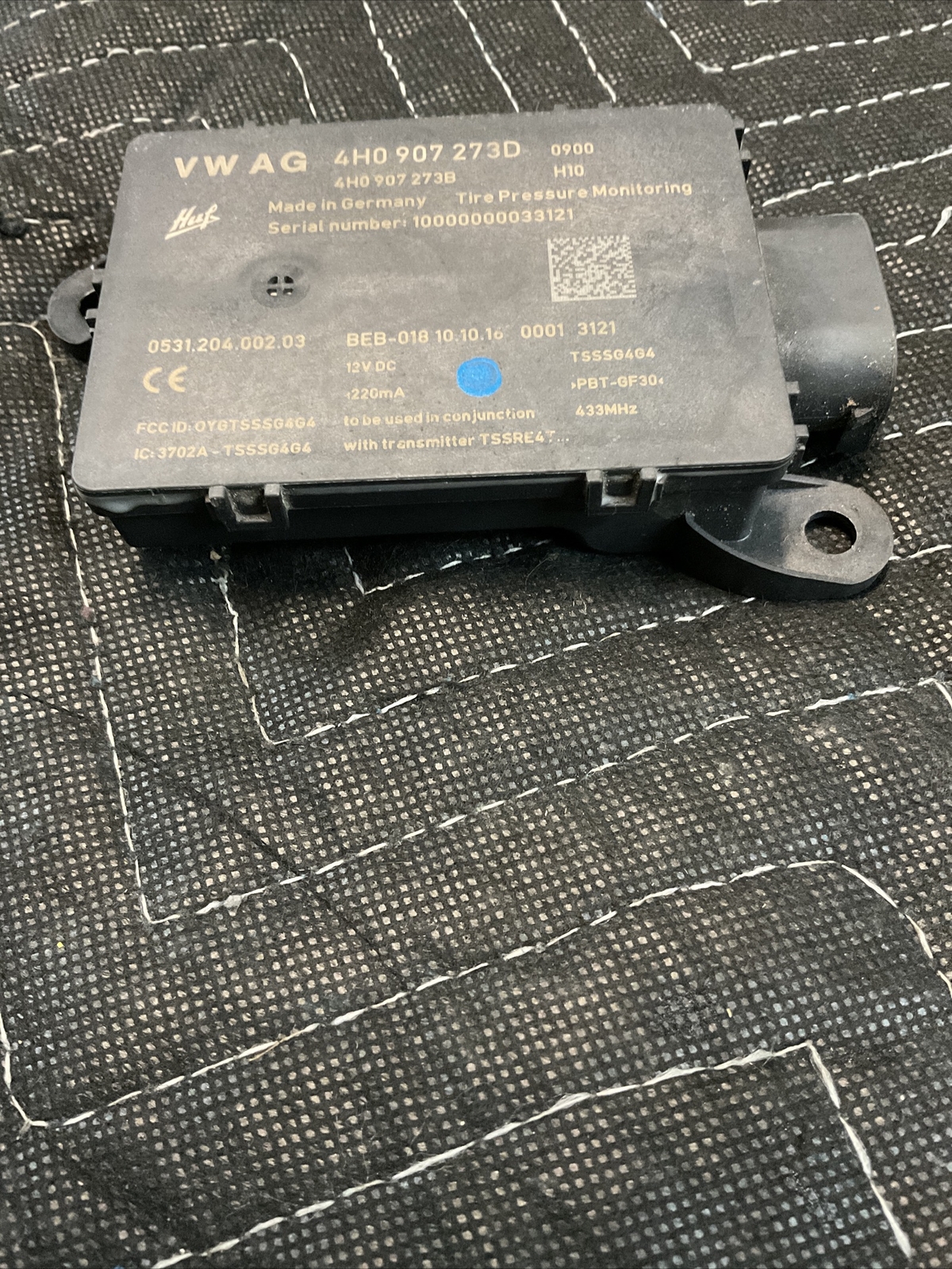 2017 Audi R8 TIRE PRESSURE MONITOR SENSORS MODULE OEM
