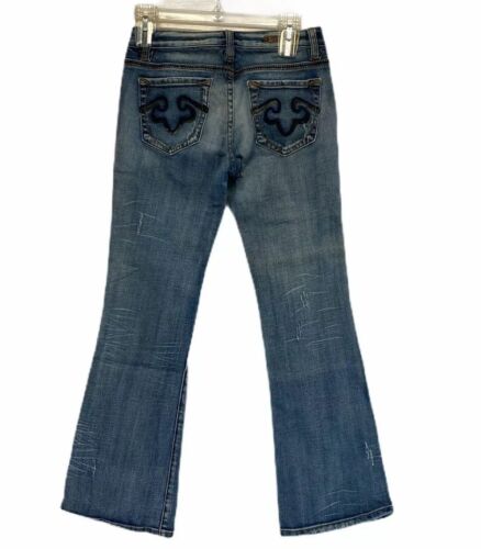 ReRock Express Jeans 0x30 Damen Bootcut Denim Stretch blau Hose Junior - Bild 1 von 6