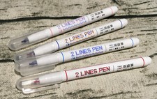 TEMPO 2 LINES Pen 0.5 CHOOSE Colors Black Red Light Blue Pink Purple Marker 2in1