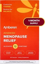 Amberen: Safe Multi-Symptom Menopause Relief. Clinically Shown to Relieve.. V-6