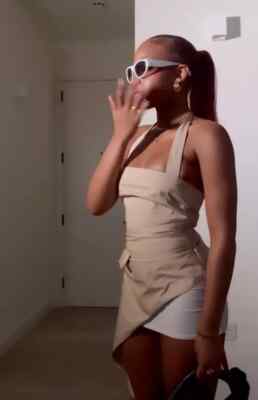 NWT ZARA ASYMMETRIC GABARDINE TOP WITH BUCKLE BEIGE SIZE S