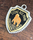Vintage STONE AGE PARK Oregon Coast Silver Tone Shield Japan Charm — photo 4