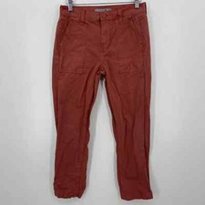 Joe's Jeans Pants Women's Size 25 Red Chino Flat Front Pockets Solid 100% Cotton