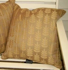 ONE Frontgate Ginseng Birch Tan Leaf leaves Outdoor sofa chair Throw Pillow