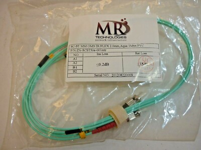 MR Technologies SC-ST MM OM3 Duplex 2.0mm, pn ZN-SCST50e-001mtr