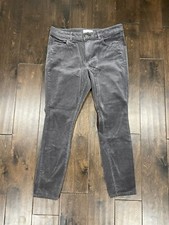 Ann Taylor Loft Corduroy Petite Curvy Skinny Pants 29 / 8 P Gray