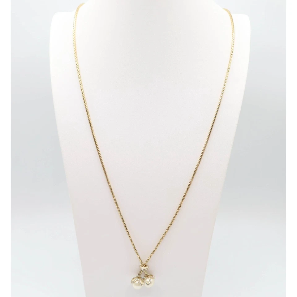 Collar Lariat CHARTER CLUB Tono Dorado Estrás y Perla Imitación Cerezas 36" Largo Foto 2 de 4