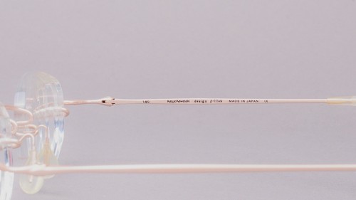 Kazuo Kawasaki Kooki MP-634 B-Titan Brushed Light Gold Rimless Eyeglasses Frame - Picture 6 of 7