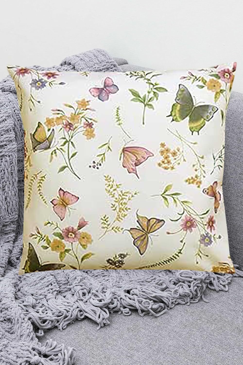 Atmosphera Schmetterling Deko-Kissen – Rosa Mit Goldenen Pailletten Fürs Kinderzimmer
