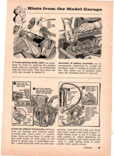 1960 Print Ad Hints from a Model Garage Illustration