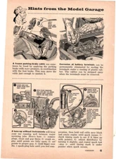 1960 Print Ad Hints from a Model Garage Illustration