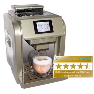 Acopino Monza One-Touch Kaffeevollautomat mit Milchsystem – Champagner , GB