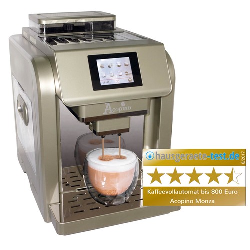 Acopino Monza One-Touch Kaffeevollautomat mit Milchsystem – Champagner , GB