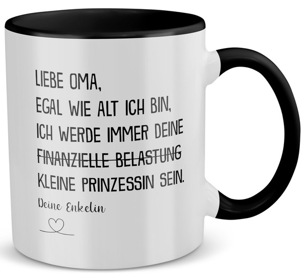 Oma Geschenk Von Enkelin Geburtstag Grossmutter Tasse Kaffeetasse Frau Rentnerin-image