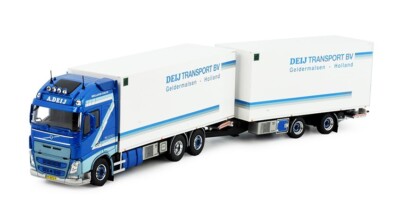 TEKNO - VOLVO FH04 Globetrotter 6x2 Forwarder mit Anhänger 2 Achsen DEIJ Tran...