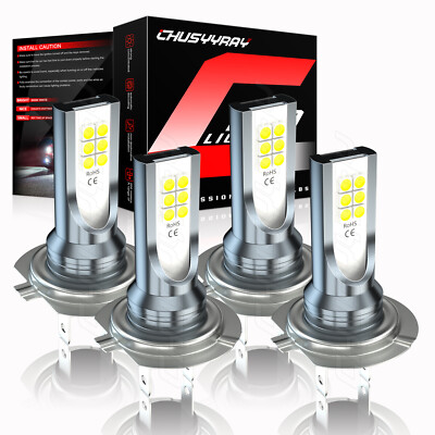 For Mercedes-Benz ML350 2003-2015 - 4x Combo H7 LED Headlight High Low Beam Bulb
