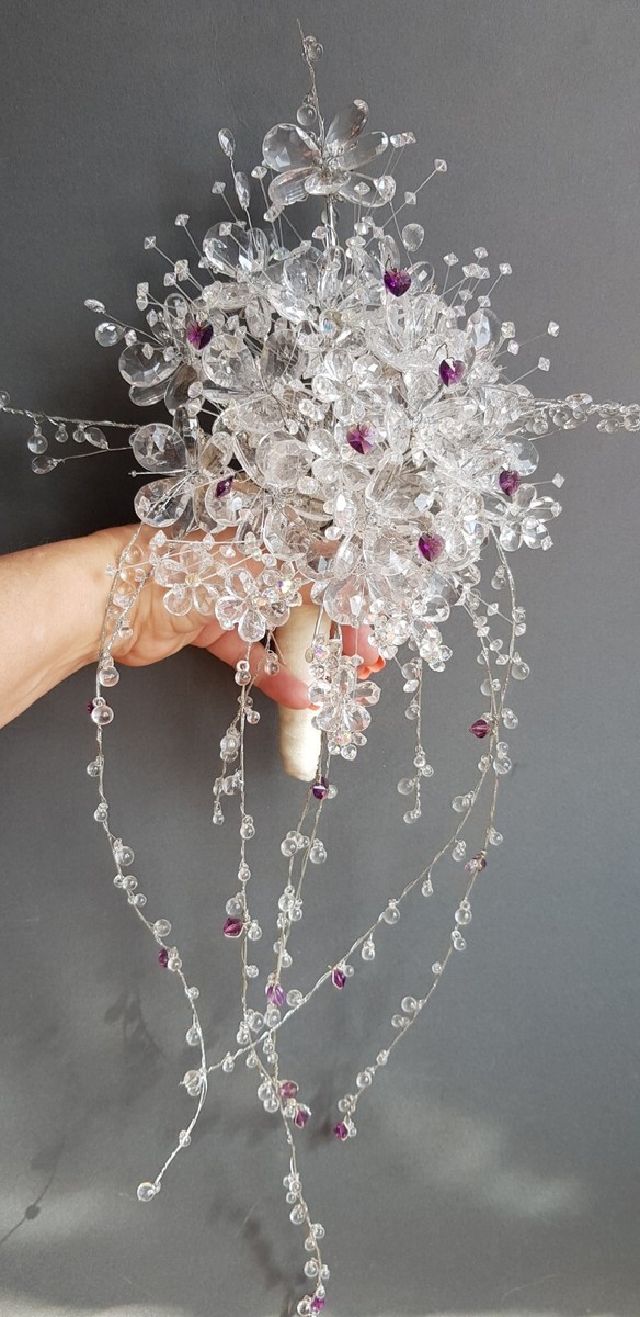 Unique Bouquets With Crystals Something Blue Crystal Heart Bouquet — free download