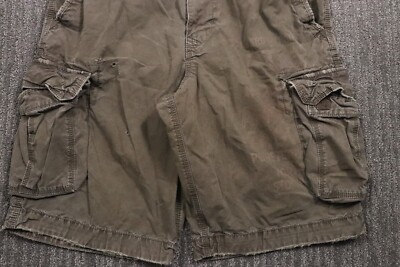 American Eagle Y2K Vintage Thrashed Cargo Shorts Men 35x12 Longer