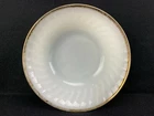 Vintage Fire King White Swirl Milk Glass Serving Mixing Bowl Gold Rim 8 1/2" (A)