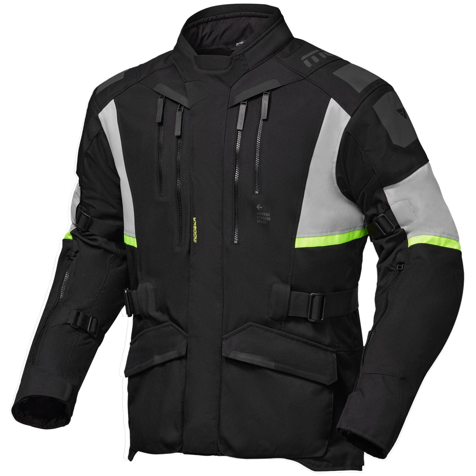 Modeka - Men's Motorcycle Textile Jacket 3XL - Striker III - Black-Lightgray