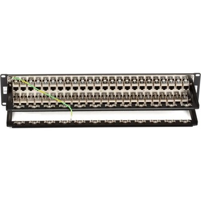 Black Box 48-Port 2U Cat6 Shielded Feed-Through Patch Panel