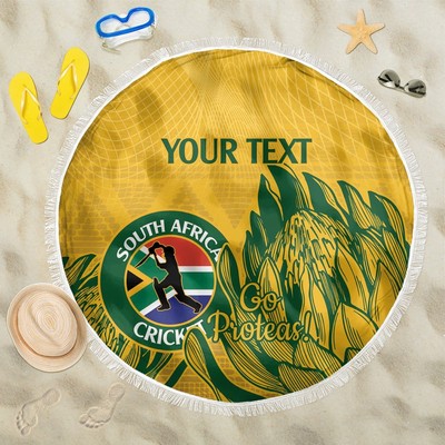 Benutzerdefinierte Südafrika Cricket Beach Blanket 2024 afrikanischen Muster geh