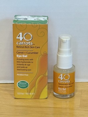 40 CARROTS~~RETINOL-RICH SKIN CARE~~CARROT + CUCUMBER~~EYE GEL 0.5 OZ~~NIB
