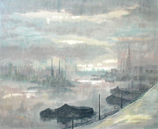 TAB206 : LITHOGRAPHIE  "BORD DE MER"  67/100  par Maurice BERNARD  1927 - 2005