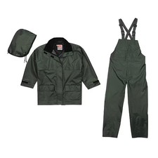 3-Piece Rainsuit with Detachable Hood, Polyester, PVC, 150 den Thick,